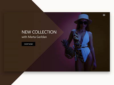 Fashionable landing page black brown clothes collection design fashion inspiration landingpage model trend ui uidesign uxdesign uxui web