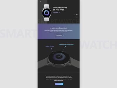 Smart Watch landing page