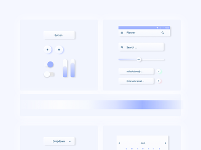 UX/UI Elements blue button buttons dropdown elements form icon inspiration kit materialdesign minimal neumorphism palette softcolor softui trend ui ui design uielements uikit