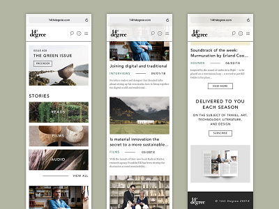 14th Degree Mobile Design design digital editoral graphic design homepage landing page mobile responsive ui design ux design visual design web design