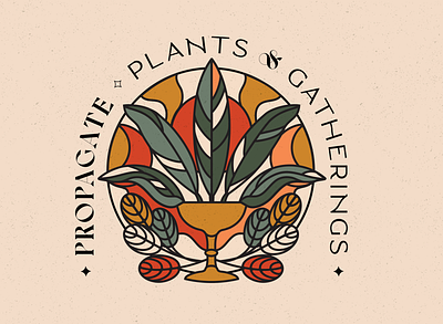 Propagate Plants & Gatherings Shop Branding branding design digital illustration illustration illustrator plants