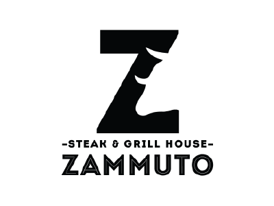 Zammuto Logo branding cow doncaster food fratellis grill logo negative restaurant space steak zammuto