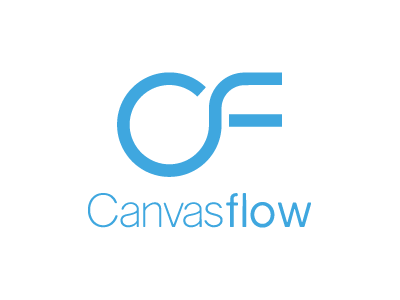 Canvas Flow Logo blue brand canvas custom doncaster flow icon illustrator logo text vector