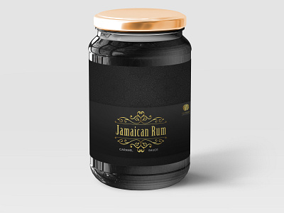 Caramel Sauce Product Mockup /w Jar