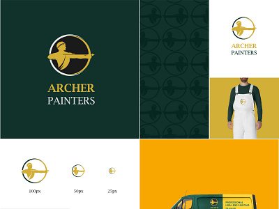 Archer Painters Logo and Branding branding design icon logo logo design typography vector