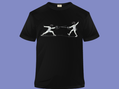 T-Shirt Fencing Design apparel design illustration t shirt design vector