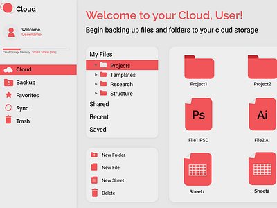 Cloud Concept Website design illustration ui ux vector web