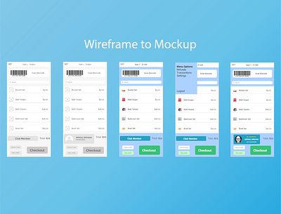 App Wireframe to Mockup app design ui uiux ux