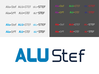 Alu-Stef Logo Design brand identity branding design flat logo minimal typography vector