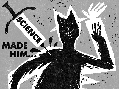 The Werewolf fakeadsforrealmovies horror illustration movie scifi