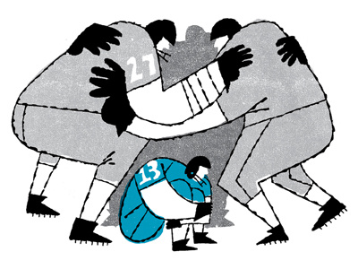 Isthmus: Depression In Student Athletes editorial illustration