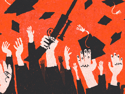 Guns on Campus editorial illustration