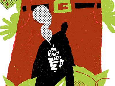 The Killer Inside Me crime illustration screenprint
