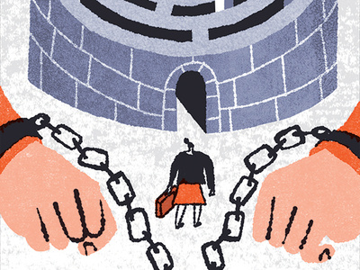 I Ask Inmates What Happened editorial illustration illustration mass incarceration