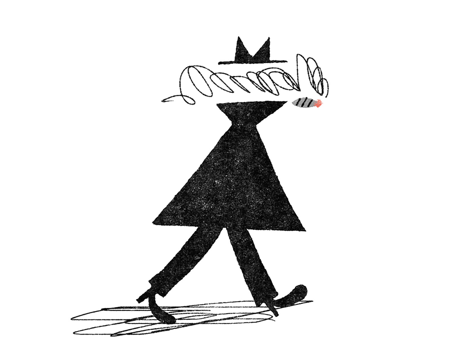 Walking Smoker animation illustration motion illustration