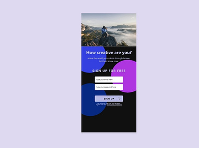 Sign Up Page 001 app dailyui dailyui001 dailyuichallenge design interface interface design log in log in page sign up sign up page ui user interface ux