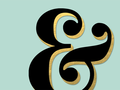 Ampersand ampersand branding gold foil typography
