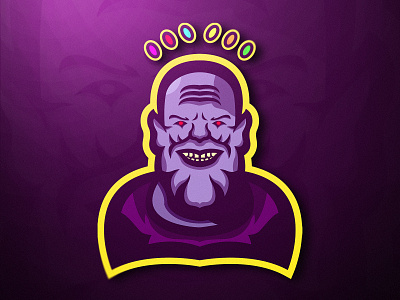 Thanos branding character design esportslogo illustration illustrator logo marvel mascot logo procreate vector