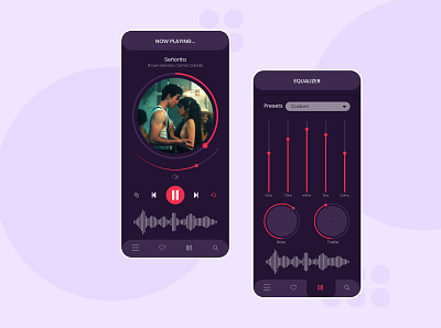 Music Player UI Design android ui app mockup app ui concept ios app design mobile app mobile ui mp3 player music app ui screens ui ui design