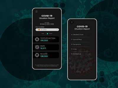 COVID-19 Reports App android ui app ui concept ios app design mobile app mobile ui screens ui ui design ux