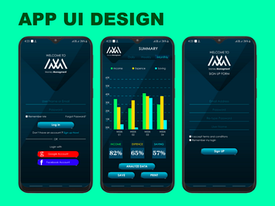 Money Manager App UI design