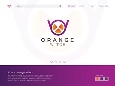 Orange Witch - Fashion Logo Design brand brand design brand identity branding iconography landingpage logo logo designer logo mark logodesign uidesign