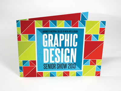 Drexel Graphic Design Senior Show Invitation bold bright card design geometric graphic design invitation senior show simple