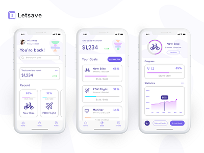 Letsave app finance financial financial app fintech fintech app mobile app mobile app design mobile design mobile ui money app ui ux