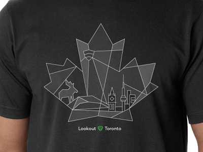 T-shirt for new Lookout Toronto office!! lookout mobile security t shirt design toronto