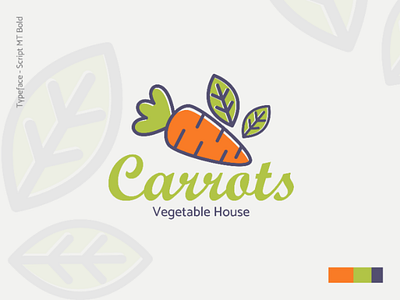 Logo Design For "Carrots Vegetable House" brand design brand identity branding carrots icon illustrator logo logo design logodesign logomark vactor vegetable