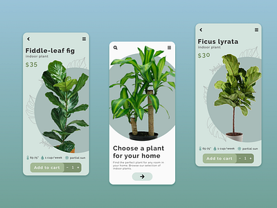 Plantiy app branding green mobile plant product