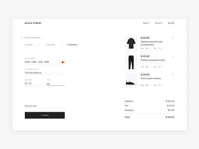 Checkout checkout checkout page dailyui 002 ecommerce minimal