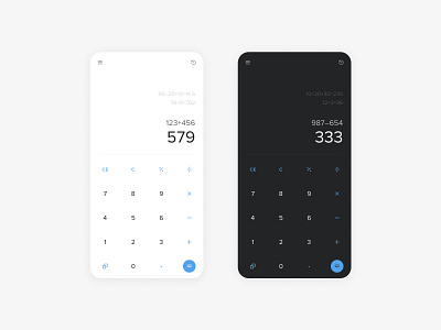 Calculator calculator dailyui 004 dark theme mobile