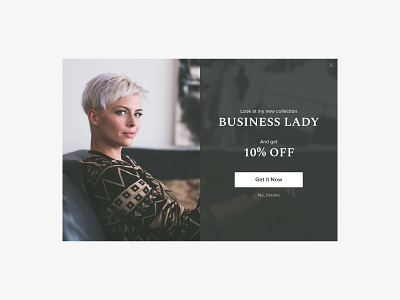 Pop-Up banner ecommerce minimal web