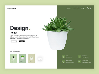 Plant Website Concept app art branding design minimal plantui typography ui uiux ux web website