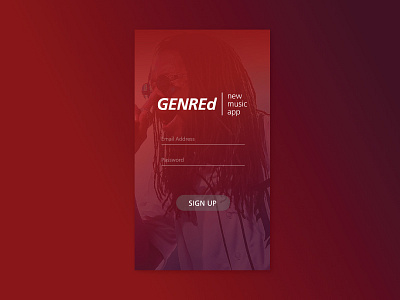 GENREd / pt2 application dailyui music sign up ui