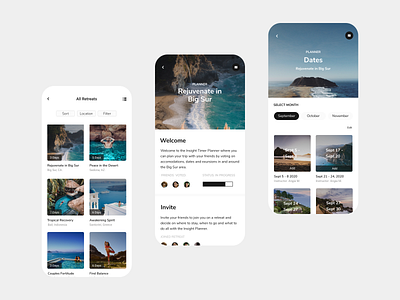 Insight Timer - Travel Planner meditation meditation app travel app travel planner ui ux uxdesign vacation