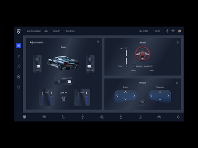 Rimac Concept Two - UX/UI - Adjustments automobile automotive electric vehicle electric vehicles mobility ui ux uxdesign