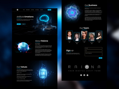 Raiona Website UI Redesign artificial artificial intelligence black branding clean clean ui dark landing page modern redesign trendy ui ui ux uidesign ux ux design ux research uxdesign website website redesign