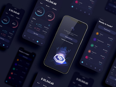 S-Cash Crypto Wallet app UI app banking bitcoin branding branding and identity clean clean ui coinbase crypto dark design dribbble best shot illustration minimal modern ui unique ux ux research wallet