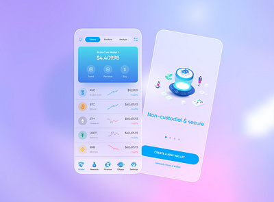 Avalon Crypto Wallet App UI Design app app design bitcoin bitcoin wallet bitcoins branding clean coinbase crypto crypto app cryptocurrency design dribbble best shot etherium investment app mobile app ui ux ux research wallet