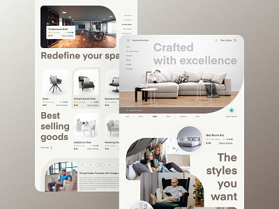 Navana Furniture Website Landing Page UI Design architecture branding clean design ecommerce furniture home decor home page interior interior design landing page online store popular product design ui user experience user interface ux ux research website