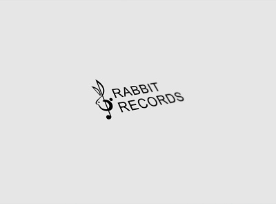 Rabbit Records Logo adobe art design icon illustration logo ui vector web website
