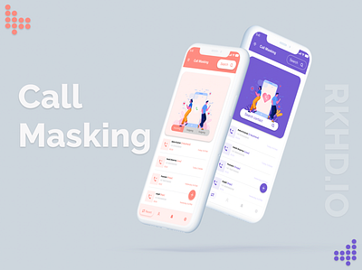 Call Masking App Concept Part-1 2020 ui trends call call logs call masking call recording call to action clean clean design color creative design love rkhd typography ux