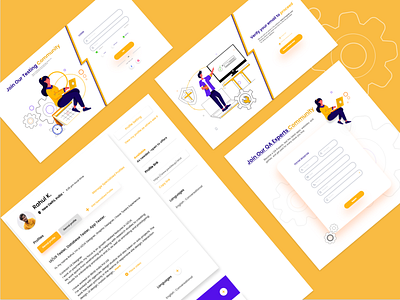 PaddleUp 4 - Testing Community same like upwork 2020 ui trends design huddleup icon illustration job login logo paddleup profile rkhd testing typography upwork ux web website