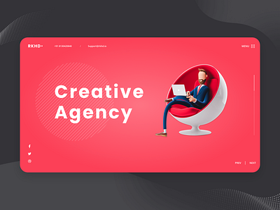 Creative Agency 2020 2020 ui trends agency agency branding agency website branding creative creative design creativity design illustration rkhd typography vector web website