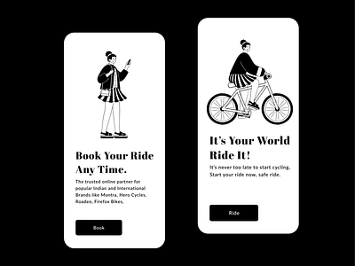 Bicycle Book - App Onboarding screen