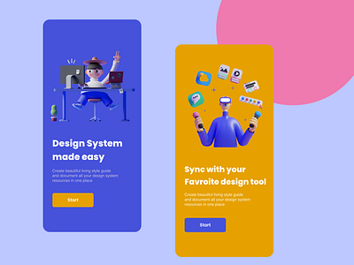 UX - Onboarding Screens 3d app branding clean design design design app illustration intro onboarding rkhd tools typography ui ui ux uidesign ux ux design