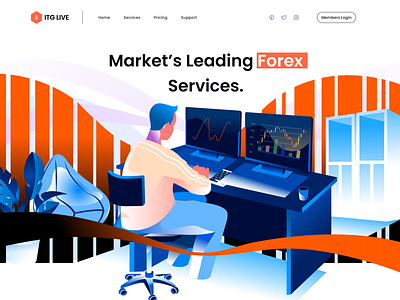ITG Live - Forex Services creative design crypto exchange cryptocurrency itg marketing ux ui wallet