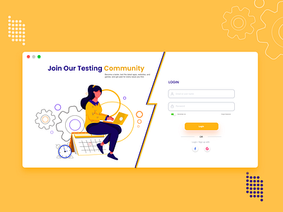 Join Our Testing Community 2020 ui trends adobexd branding clientwork illustration login rkhd tester typography ux vector website